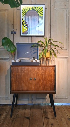 Mid century record - cabinet, on