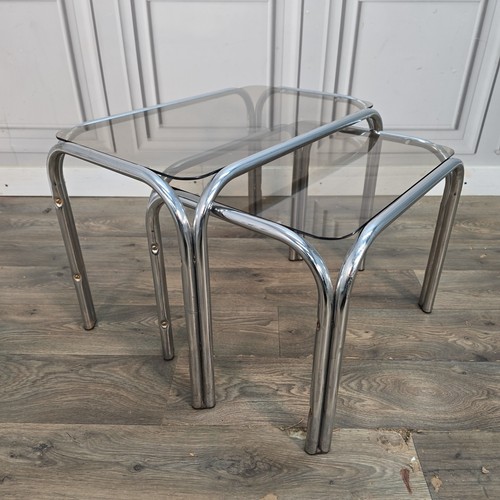 Vintage chrome nest tables - vintage,