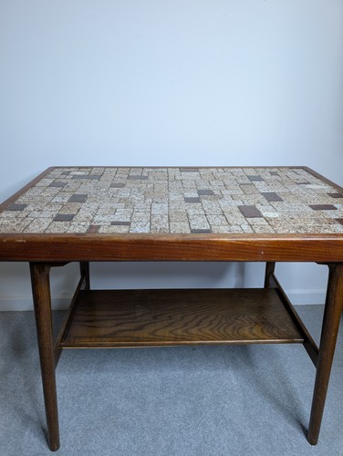 Mid century teak tile top - mid,