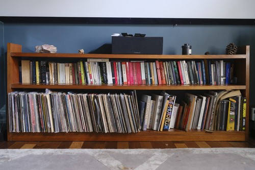 Solid teak mid century book - solid,