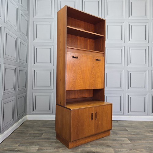 Vintage plan bookcase teak - g,