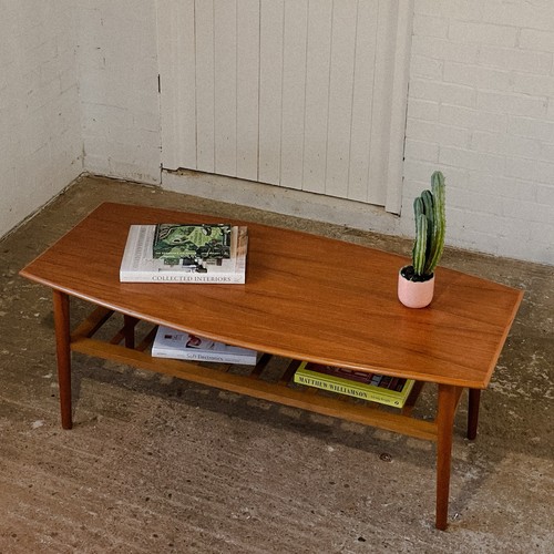 Teak coffee table mid century - teak,