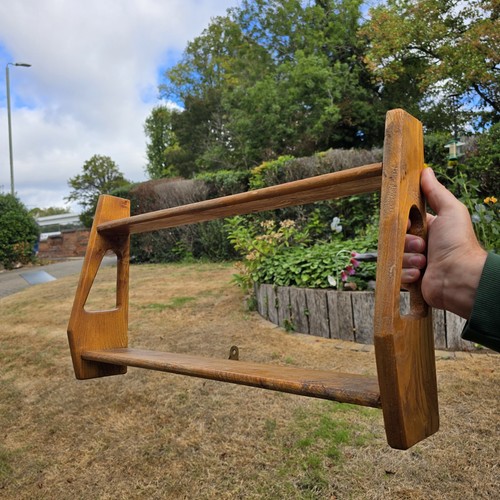 Vintage wood wall shelf - vintage, mid