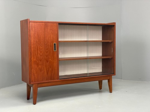 Vintage teak bookcase 1960s - bookcase,