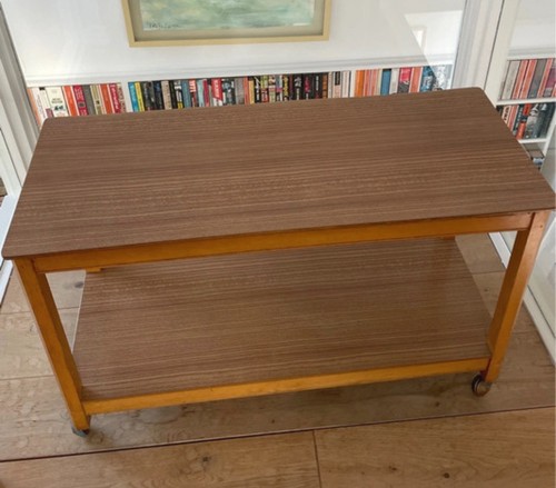Vintage drinks trolley table - table,