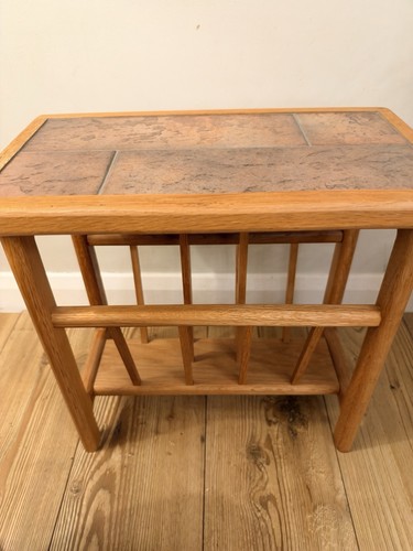 Vintage oak tile top magazine - tile,