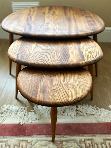 Ercol set nesting tables - 3,