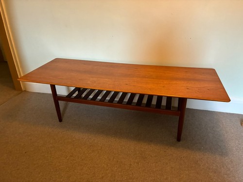 Vintage teak plan coffee - vintage,